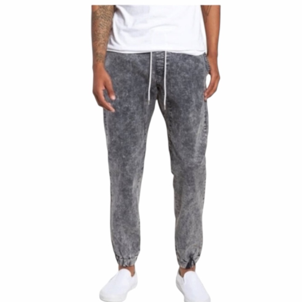 The Rail Men's Blue Acid Wash Jogger Size XLarge NWOT